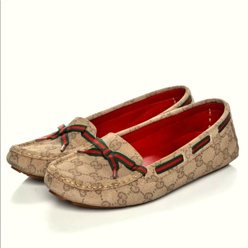 Gucci GG print moccasin loafer Women (size 38 EU)